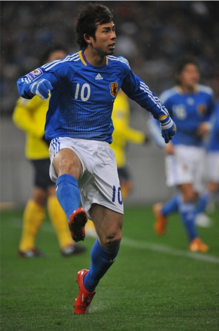 日本代表での山瀬　©Sports Graphic Number