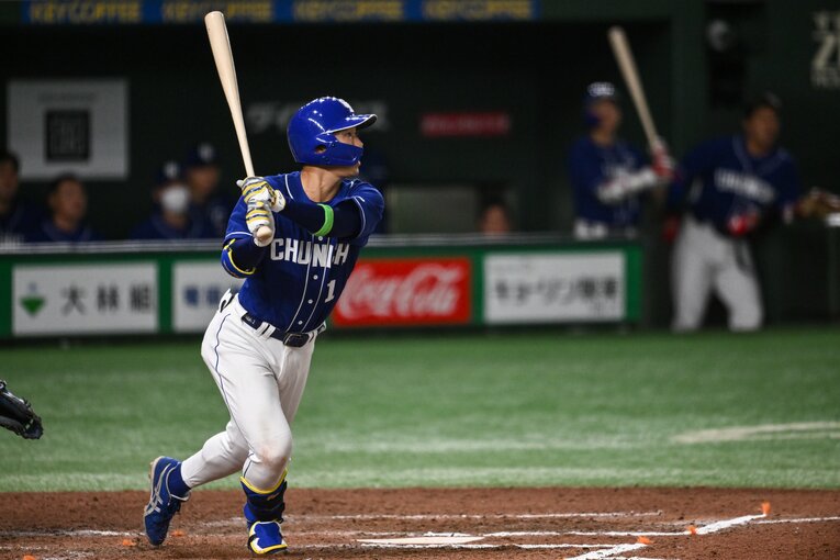 2022年3月の開幕戦には先発出場していた京田　©Nanae Suzuki