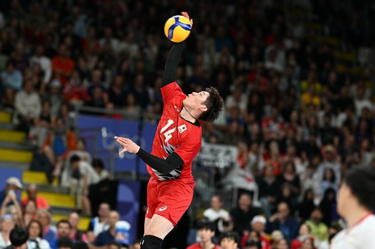 石川祐希（パリ五輪 ドイツ戦）©︎Naoya Sanuki/JMPA