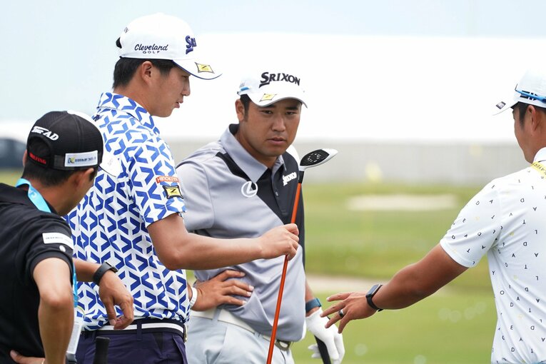 星野陸也は練習場で松山英樹に助言をもらった　©︎Yoichi Katsuragawa