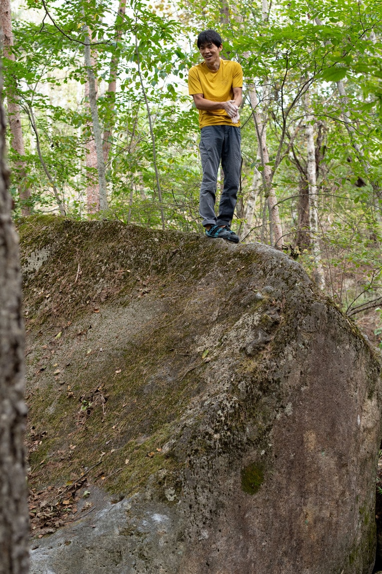 今回のインタビューは瑞牆山で行った　©Miki Fukano