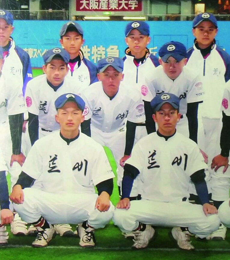 Number911号にも掲載した荒川シニア時代の鈴木誠也（前列左）