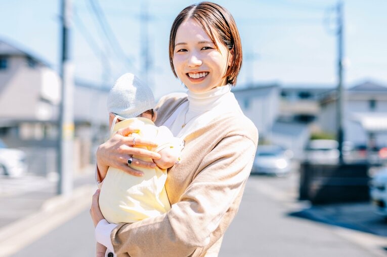 昨年12月に第一子を出産した古賀紗理那さん ／ photograph by Kiichi Matsumoto