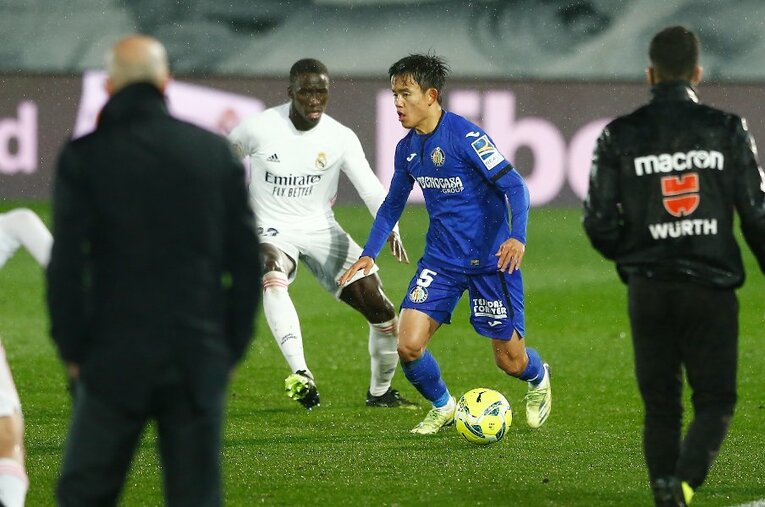 日本時間の2月10日早朝に行なわれたレアル・マドリー戦までの6試合に、久保はすべて出場している ／ photograph by MUTSU KAWAMORI