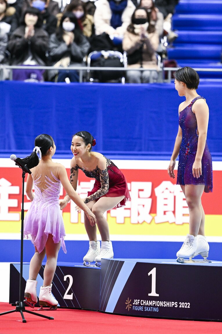 全日本選手権表彰式 ©Asami Enomoto