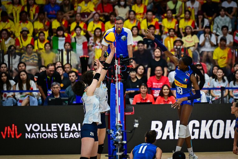 VNLファイナル決勝・イタリア戦　©︎Volleyball World