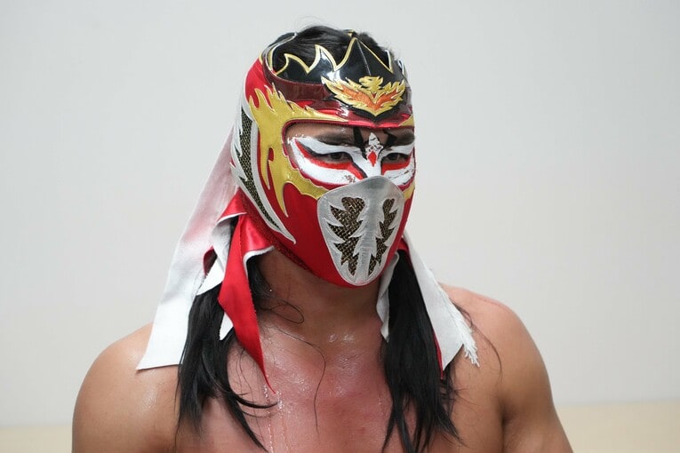 試合後のハヤブサ　©Essei Hara