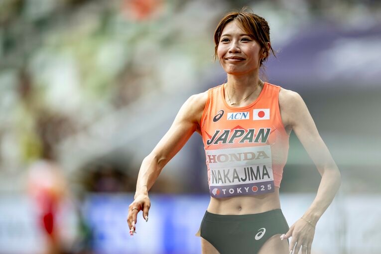 【東京世界陸上】100mハードル予選の結果を待つ中島ひとみ（長谷川体育施設）　©Kiichi Mastumoto
