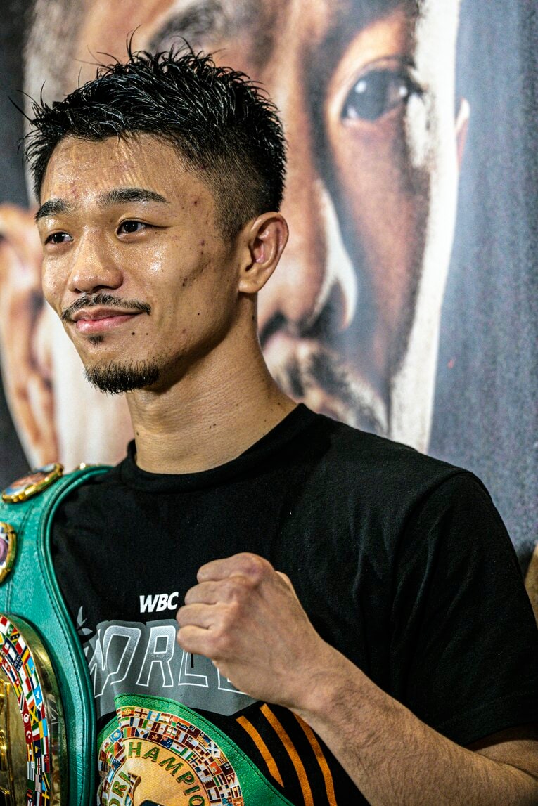 試合後の中谷潤人　©Takuya Sugiyama