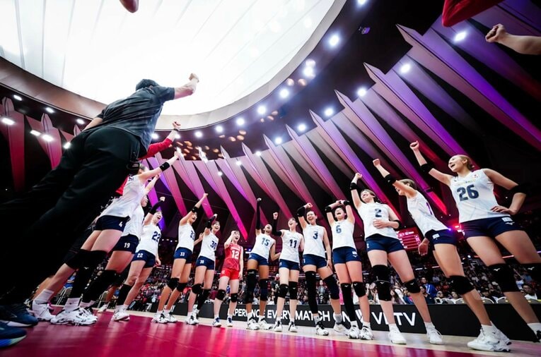 2025年世界選手権・タイ戦　©︎Volleyball World