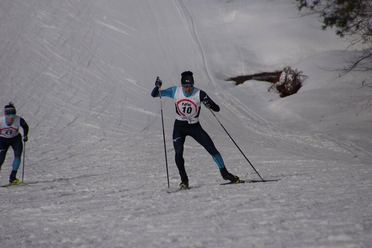現役時代の尾方。ジャンプと複合で活躍した／本人提供