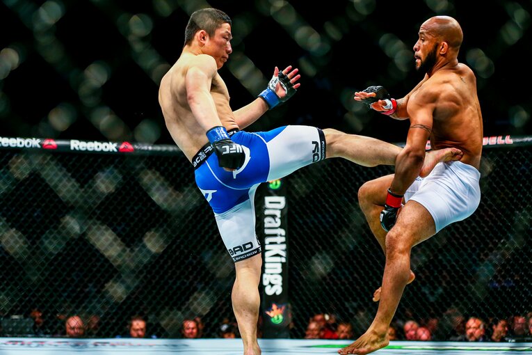 デメトリアス・ジョンソンvs堀口恭司のUFC世界フライ級タイトルマッチ　©Susumu Nagao