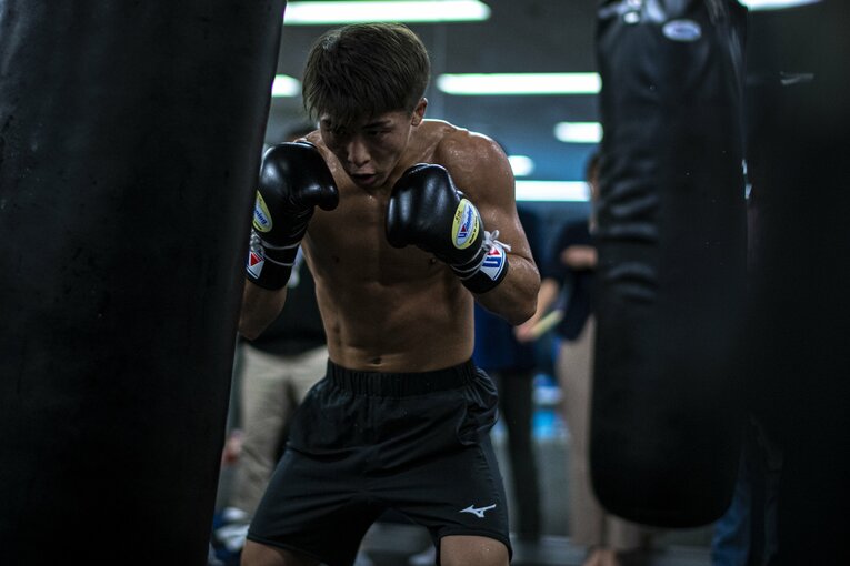 2019年ドネア戦前の公開練習　©Takuya Sugiyama