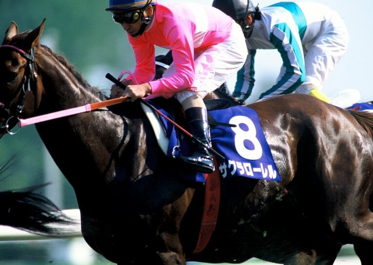 序盤は中団に控えていた1番人気のサクラローレルと横山典弘。レースはここから意外な動きを見せる　©Tomohiko Hayashi