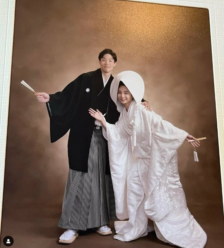 攻守に活躍した馬場の美人妻・女優の森カンナさんの観戦も話題に／本人のインスタグラムより