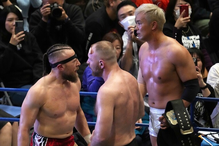 オカダ・カズチカはジョン・モクスリーやブライアン・ダニエルソンのいるAEWのリングに立つことになるのか　©Essei Hara