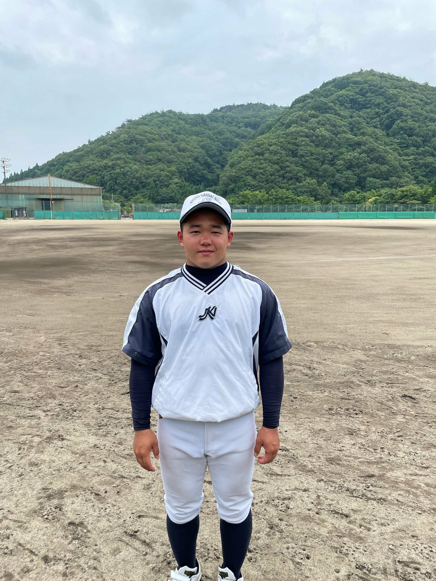 京都外大西高野球部・牧野壮良（2年）。「審判になりたいんです」と話してくれた