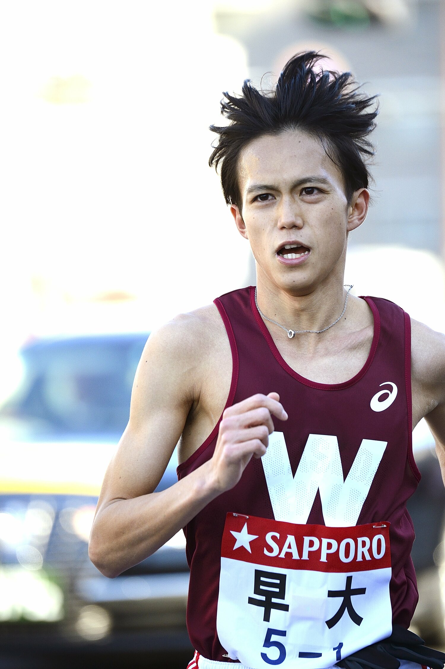 4回の出走中3度1区を走った大迫だが、「1番」にこだわる選手だけにゴールテープをトップで切る姿も見てみたいという　©Asami Enomoto