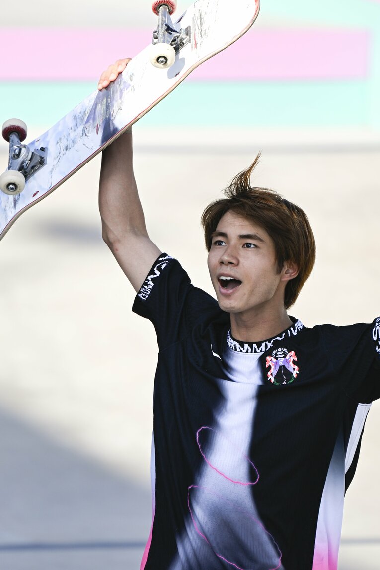 5本目直後。興奮した表情を見せた　©Asami Enomoto／JMPA