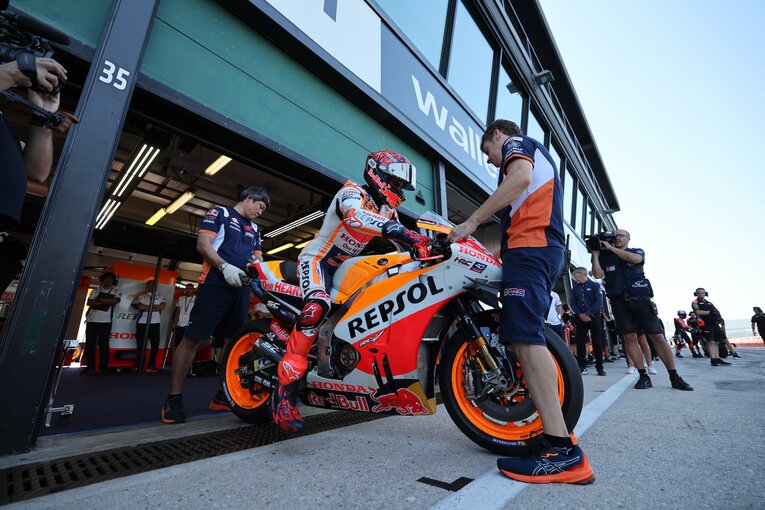 9月6〜7日にイタリア・ミサノで行われた公式テストのマルケス　photograph by Satoshi Endo