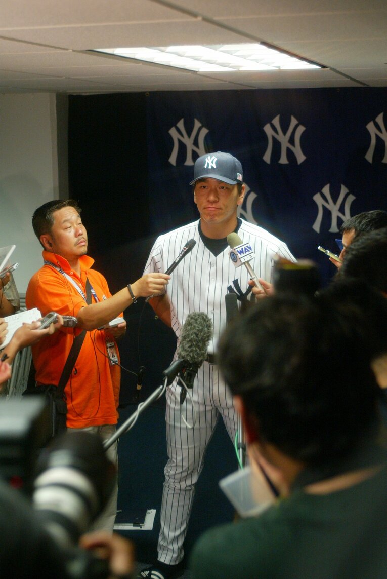 2003年のメジャー取材風景　©Naoya Sanuki