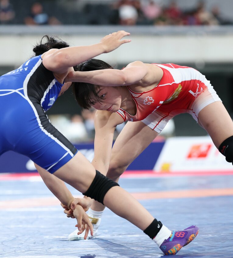 122連勝を達成した19歳の藤波朱理　©JIJI PRESS