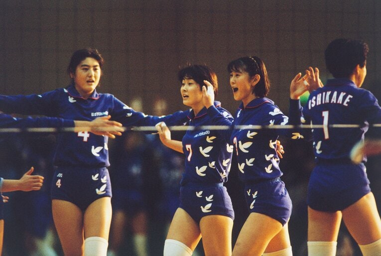 現役時代の益子直美さんとイトーヨーカドーのチームメイト　©AFLO