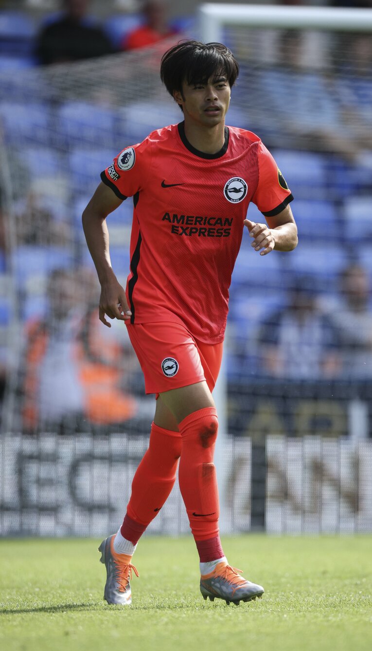 プレシーズンマッチに出場した三笘　©Getty Images