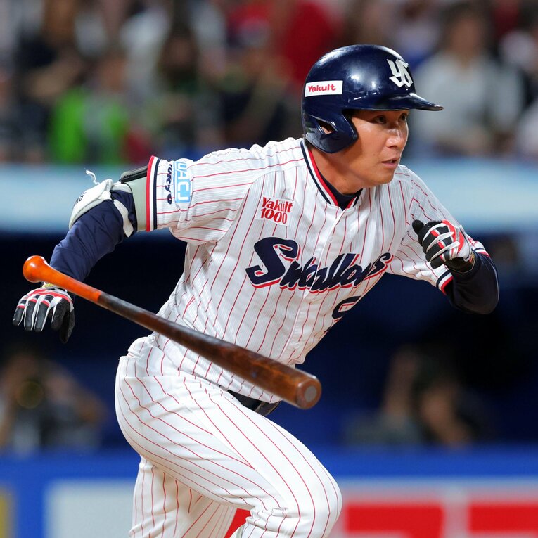 現役最後のヒットを放った瞬間　©Sankei Shimbun