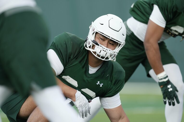 2023年8月に渡米した花田はNCAA1部のコロラド州立大アメフト部の一員に　©AFLO