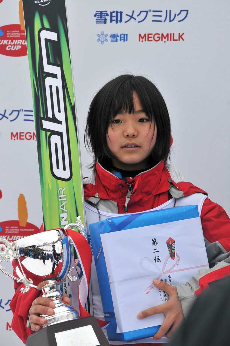 13歳の高梨　©AFLO