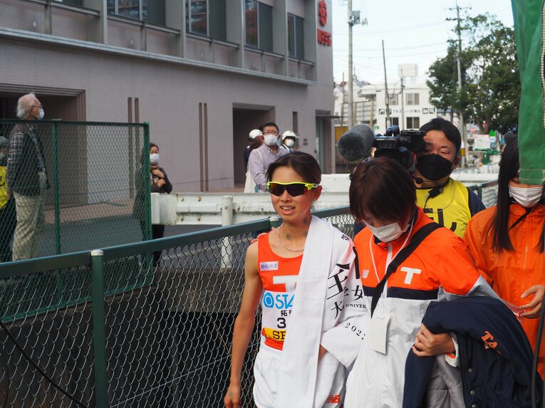 走り終えた後の不破　©Yu Saito