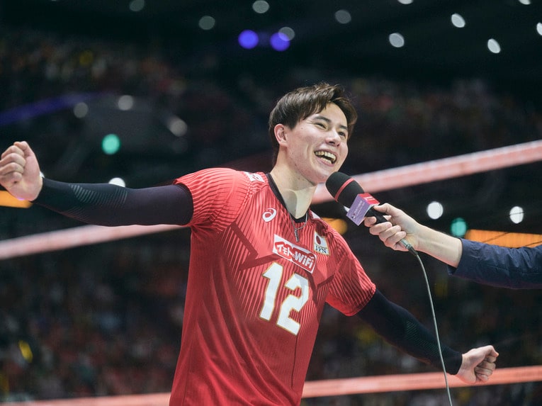 パリ五輪の出場権獲得に貢献した高橋藍（2023年10月）©︎Yuki Suenaga