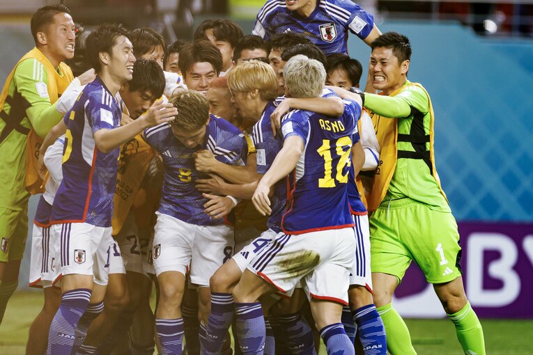 堂安、ドイツ戦の同点ゴール　©Kiichi Matsumoto/JMPA