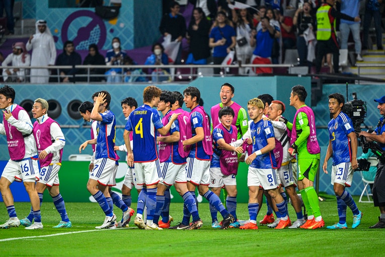 長友のゴール後のスプリントを解説者・本田圭佑も絶賛　©Takuya Sugiyama／JMPA