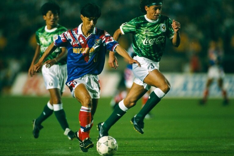 93年Jリーグ開幕時の水沼貴史　©Sports Graphic Number