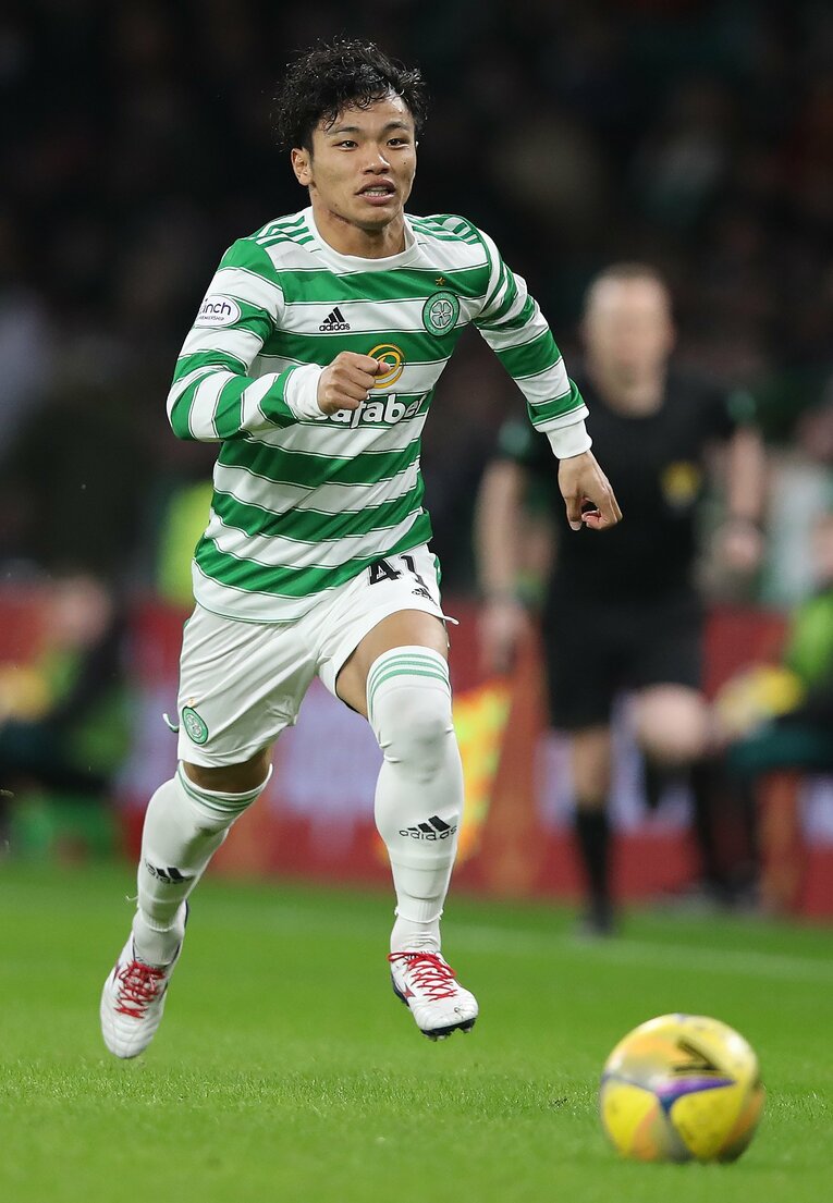 新天地・セルティックでのデビュー戦でMOMに輝いた旗手怜央　©Getty Images