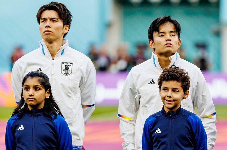 カタールW杯の田中碧と久保建英　©Kiichi Matsumoto/JMPA