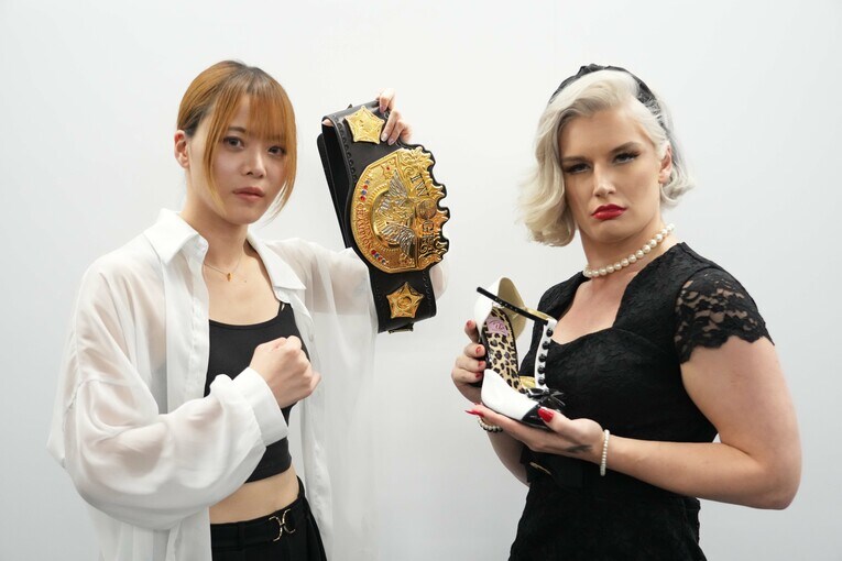 トニー・ストームとの防衛戦に臨んだ岩谷麻優　©Essei Hara