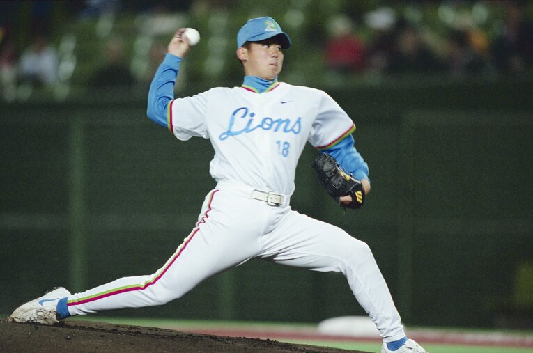 高卒プロ1年目で最多勝を獲得した松坂 ©Hideki Sugiyama