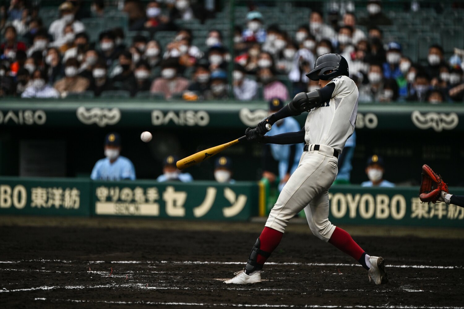 決勝戦、松尾の弾丸ライナーでの本塁打　©Nanae Suzuki