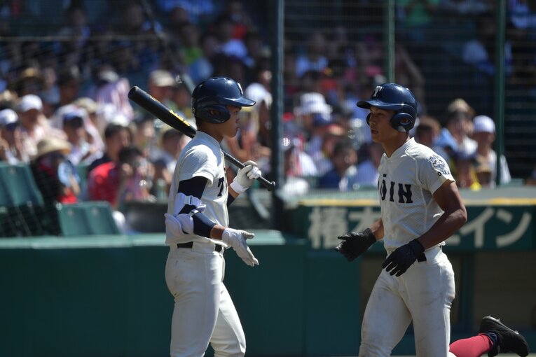 大阪桐蔭時代の藤原と根尾　©︎Hideki Sugiyama