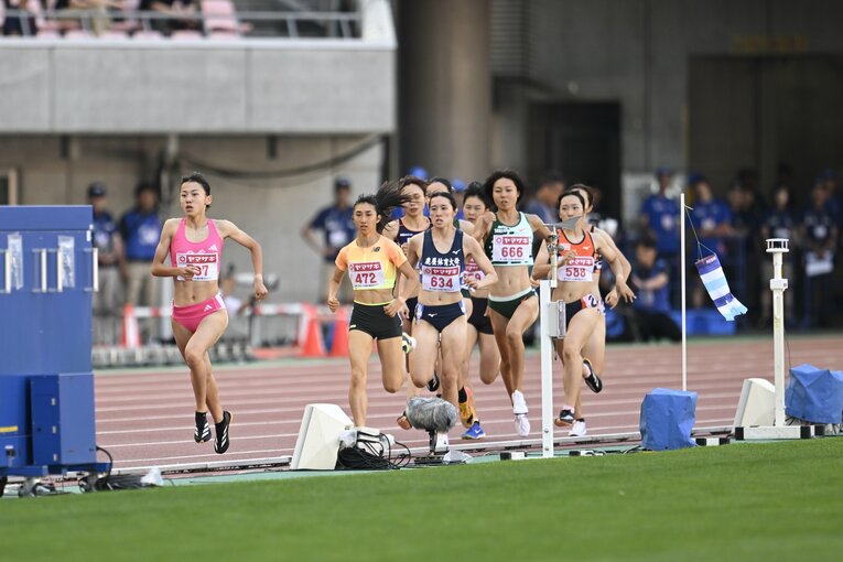 【2024日本選手権】予選では田中らシニア選手を相手に一度も先頭を譲らなかった。決勝では一転して試合巧者ぶりを見せた　©Asami Enomoto