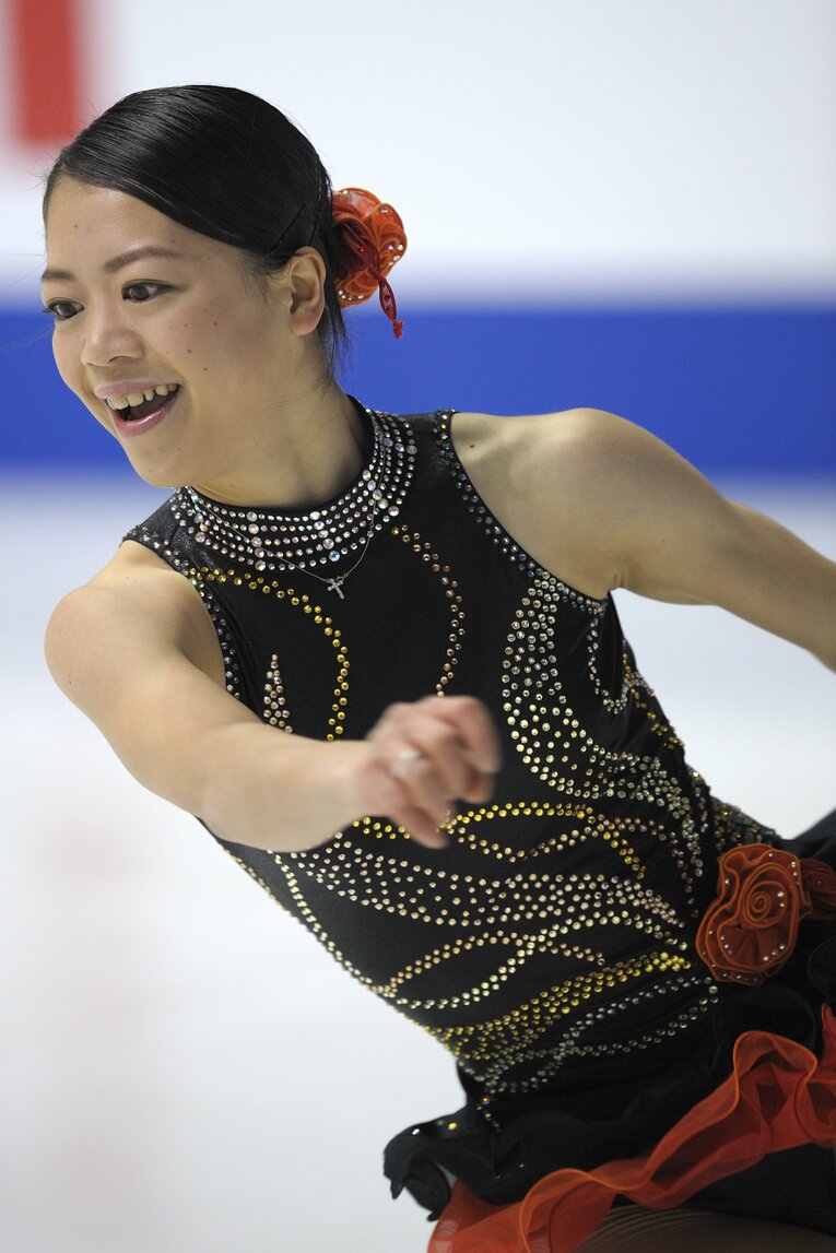 ショートプログラムを演技する鈴木明子　©Takuya Sugiyama