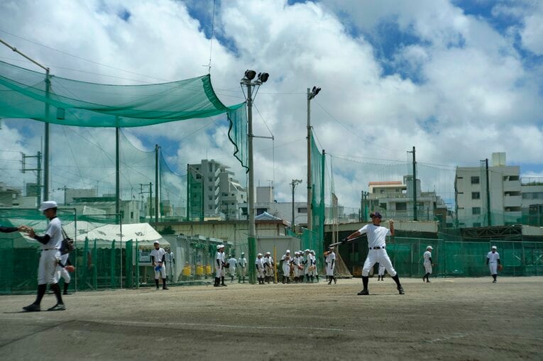 興南高校の練習風景　©︎Atsushi Hashimoto
