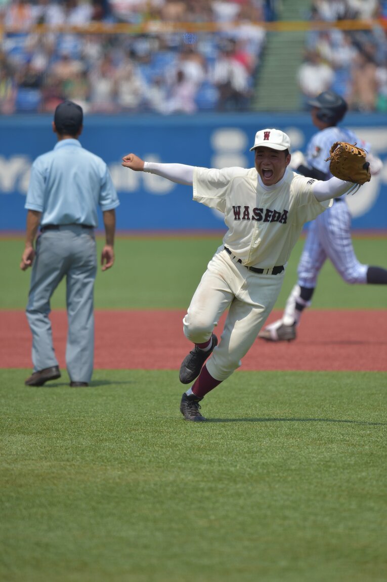 2015年夏の高校野球・西東京都大会決勝　早稲田実業×東海大菅生　１年生の清宮　©︎Hideki Sugiyama