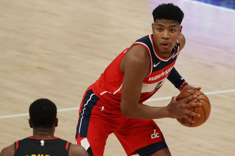 1月29日、18日ぶりの復帰戦に臨んだ八村だったが、開始からリズムに悪くいまひとつに終わった ／ photograph by Getty Images