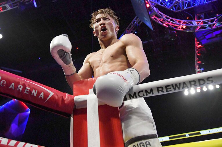 カルデナス戦後に6階級制覇は「目指さない」方針を発表した井上　©JIJI PRESS