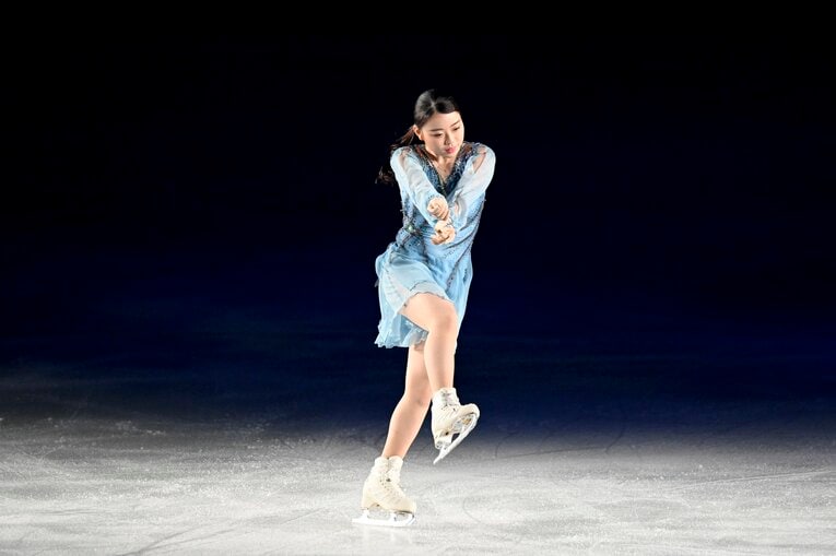 今年4月上旬、スターズ・オン・アイス大坂公演で演技を披露する紀平　©Asami Enomoto