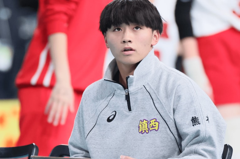 マネージャーとして鎮西高校を支えてきた香本夏輝（3年）。頂点には立てなかったが、充実した3年間だった ／ photograph by Sankei Shimbun